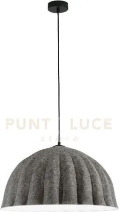 Lampadario a sospensione midi in feltro grigio e bianco cavo 2m par...