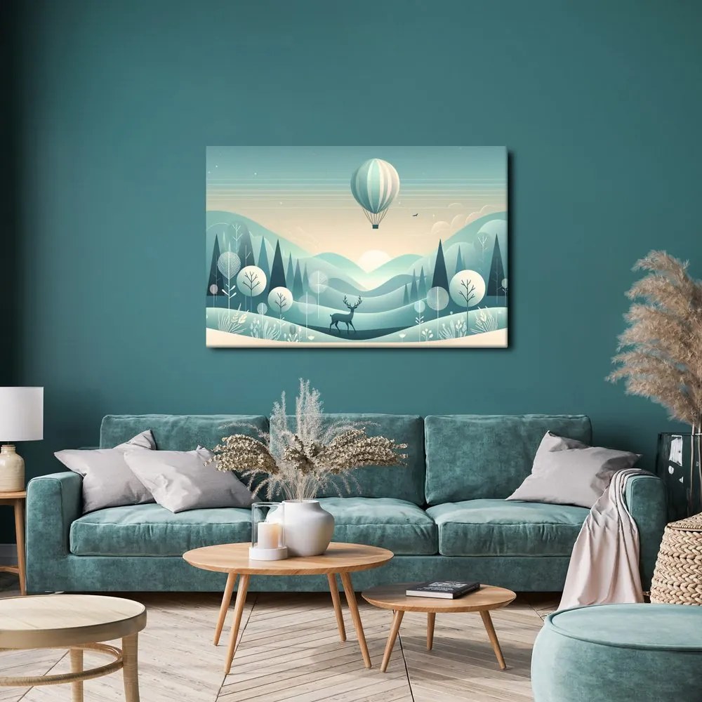 Quadro su tela – Cervo sotto il pallone
