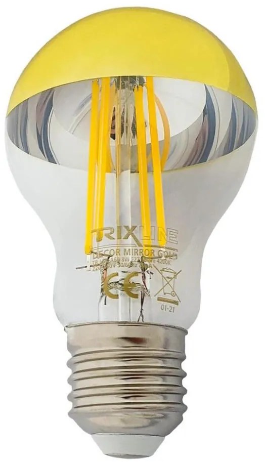 Lampadina LED DECOR MIRROR A60 E27/8W/230V oro