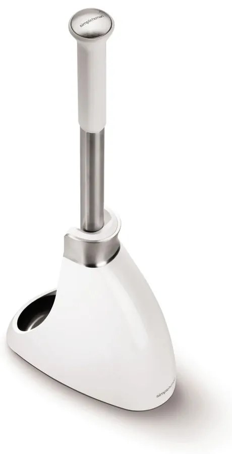 Spazzola per WC in acciaio bianco - simplehuman