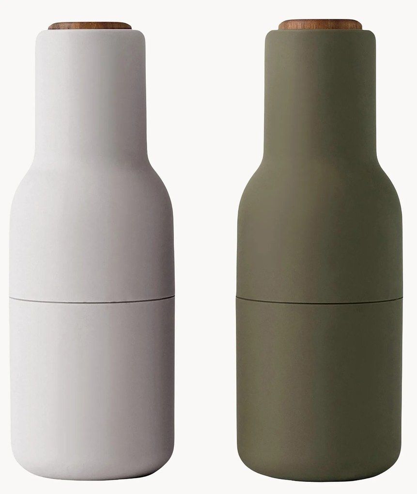 Set saliera e pepiera con tappo in legno di noce Bottle Grinder 2 pz
