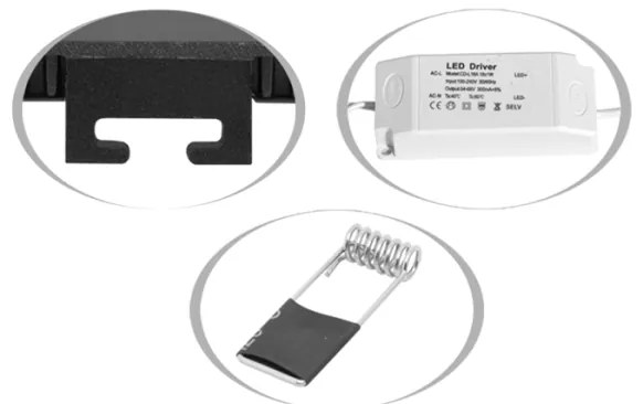 Ecolite LED-WSQ-CCT/6W/CR - Lampada LED da incasso RAFA LED/6W/230V IP44 nero