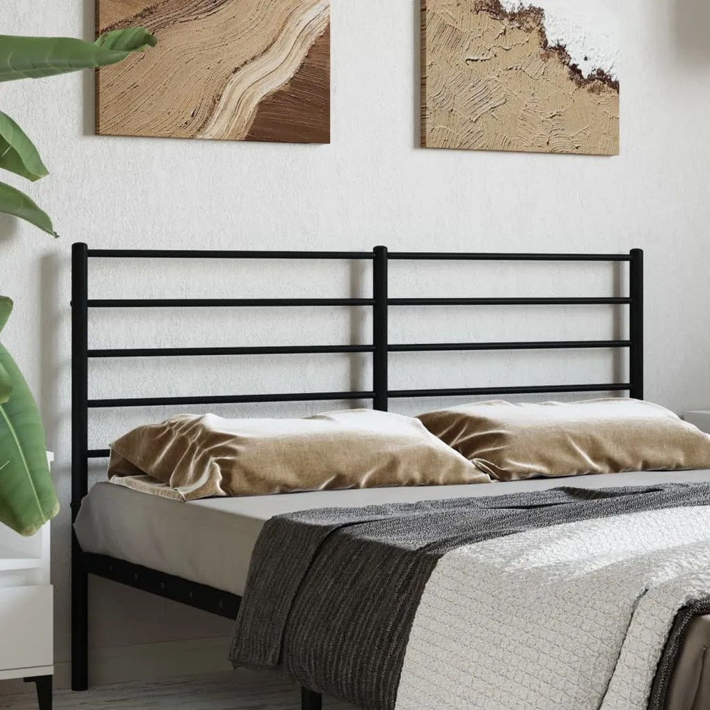 Testiera İn Metallo Nero 120 Cm /
