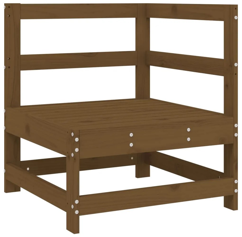 Set Salotto da Giardino 6 pz Miele in Legno Massello di Pino