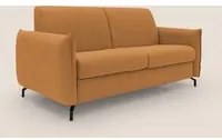 Divano Letto 3 Posti 215x95x96 cm in Tessuto Arancio