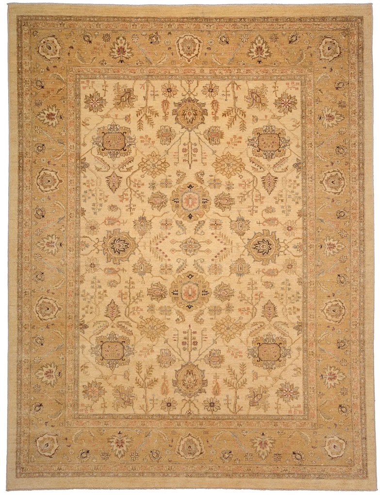 Ziegler Tappeto orientale 360 x 280 Beige (Pakistan) Annodato A Mano