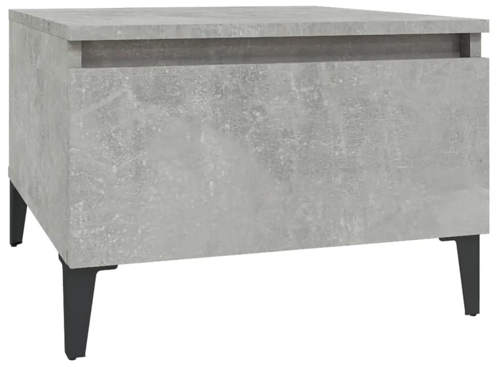 Tavolini 2pz Grigio Cemento 50x46x35 cm in Legno Multistrato