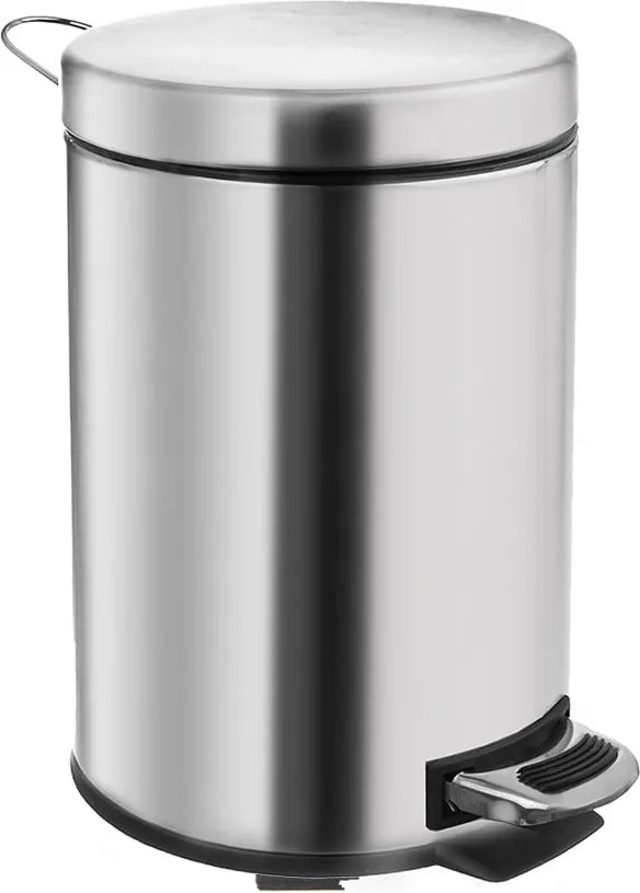 Cestino per rifiuti con piedini in acciaio inox in argento lucido 3 l - Orion