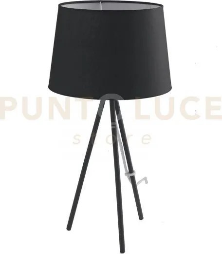 Lume marilyn con paralume in tessuto nero 1 luce attacco e27 30x58,5cm