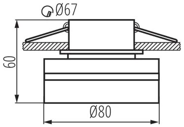 Kanlux 29234 - Lampada da incasso GOVIK GU10/10W nero/oro