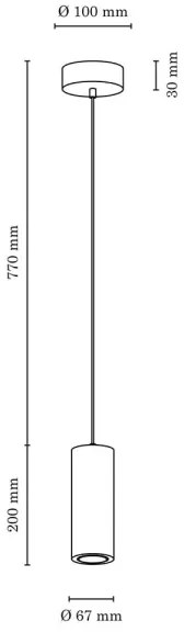 Spot-Light 1551174 - Lampadario LED a sospensione con filo PIPE 1xGU10/5W/230V quercia opaco