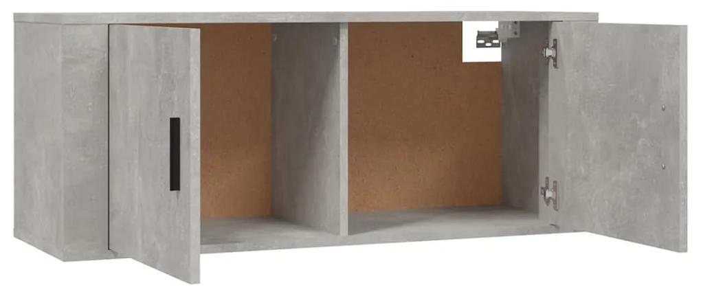 Mobili porta tv a parete 3 pz grigio cemento 100x34,5x40 cm