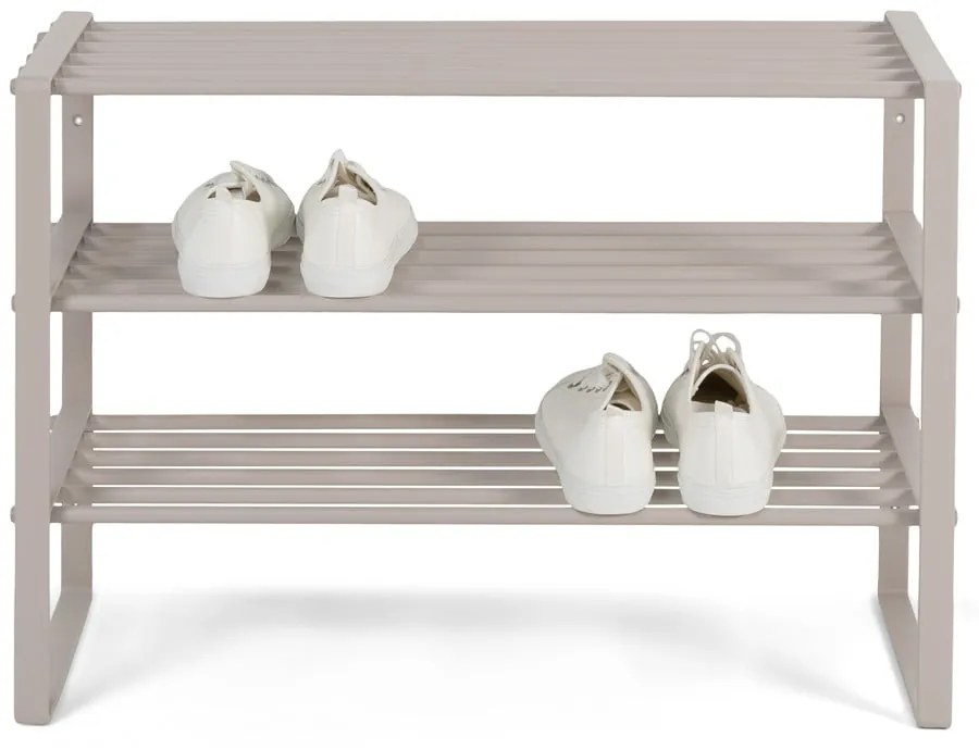 Scarpiera in metallo grigio-beige Rex - Spinder Design