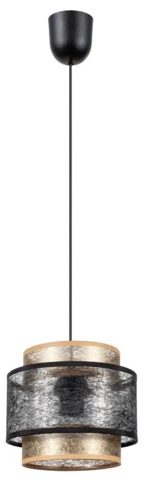 Lampadario a sospensione con filo GABI 1xE27/60W/230V oro/nero diametro 20 cm