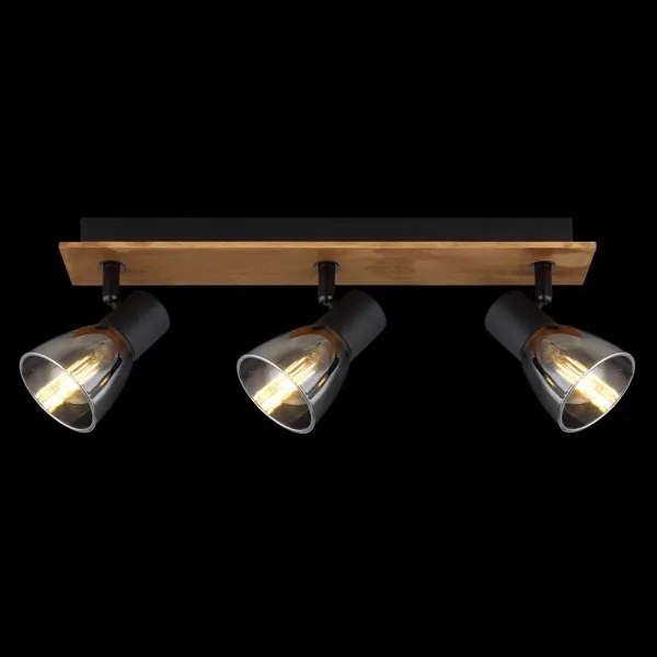 Globo 54307-3W - Luce Spot CLAUDE 3xE14/40W/230V nero/legno