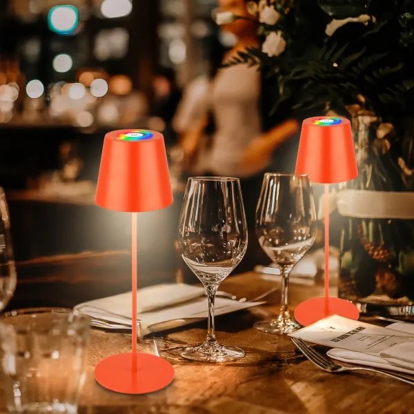 Briloner 7510012-LED Lampada da tavolo RGB dimmerabile CALIDA 2,5W/5V IP44 1200mAh arancione