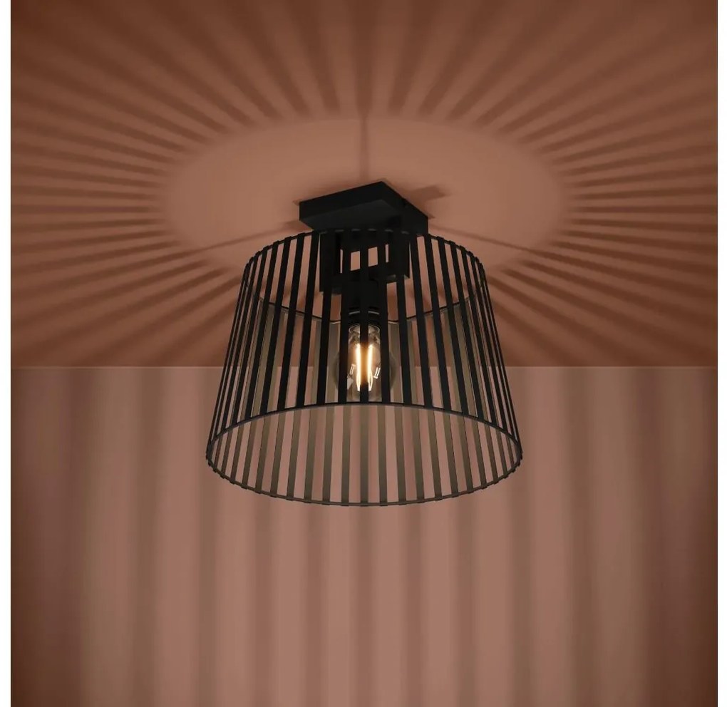 Eglo 390001 - Plafoniera BOGOTA 1xE27/40W/230V nero