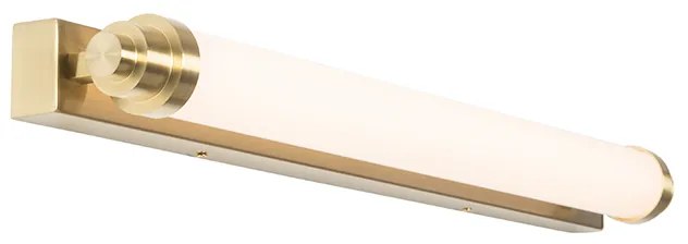 Applique da parete bianca con oro incl. LED dimmerabile a 3 livelli IP44 - Yordi