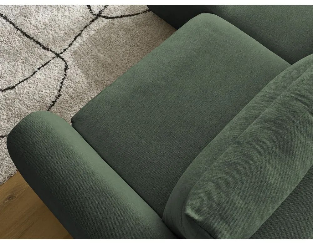 Divano angolare in verde scuro Aden – Bobochic Paris