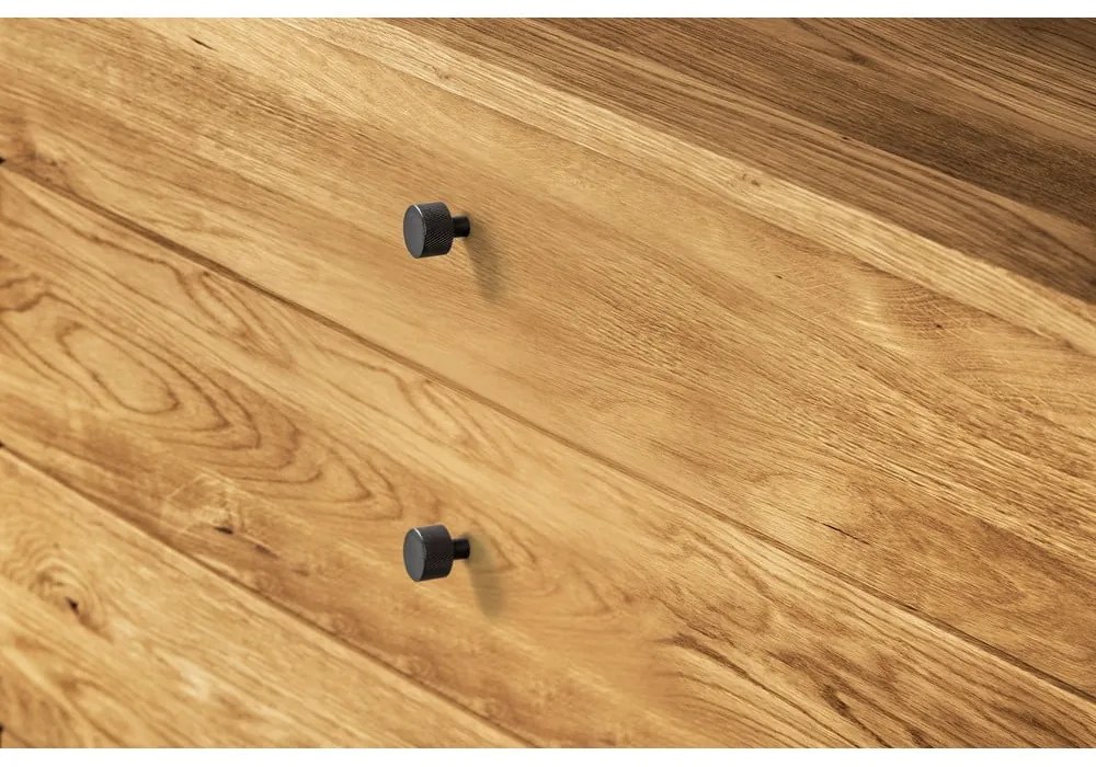 Cassettiera bassa in legno di quercia 100x90 cm Retro - The Beds