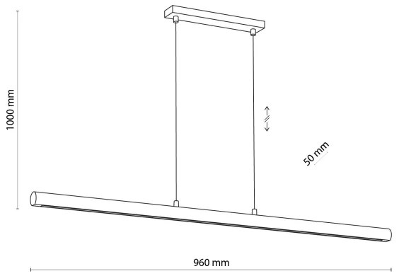 Lampadario a sospensione con filo LED dimmerabile GIACINTO LED/30W/230V