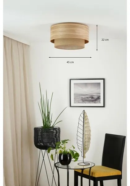 Brilagi - Plafoniera MONTANA BOHO 1xE27/15W/230V diametro 45 cm marrone