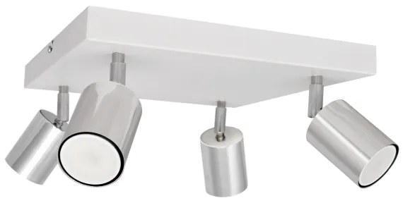 Faretto LED TUNE 4xGU10/4,8W/230V cromo opaco/bianco