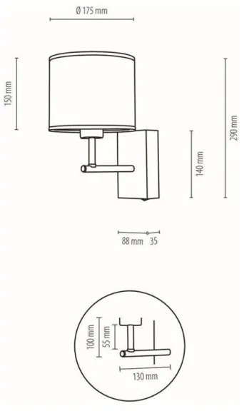 Spot-Light 57191974 - Applique BOHO 1xE27/25W/230V rovere