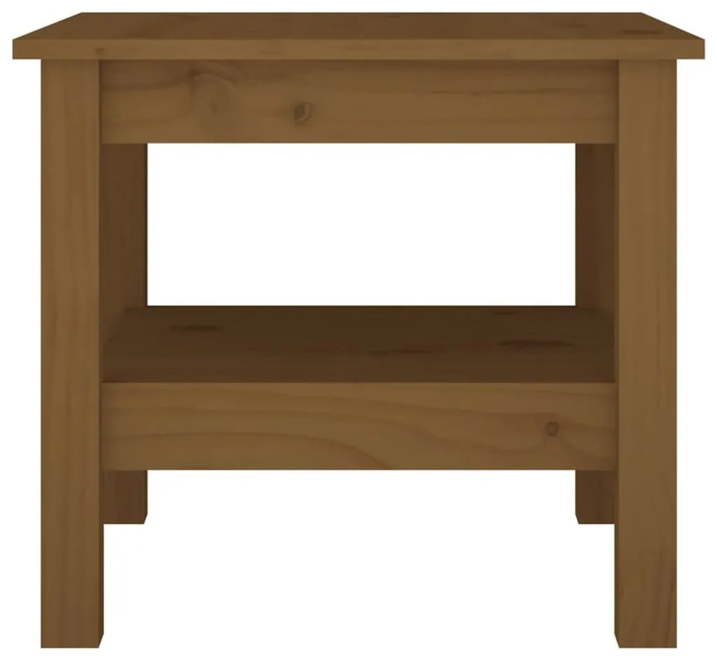 Tavolino da salotto miele 45x45x40 cm legno massello di pino