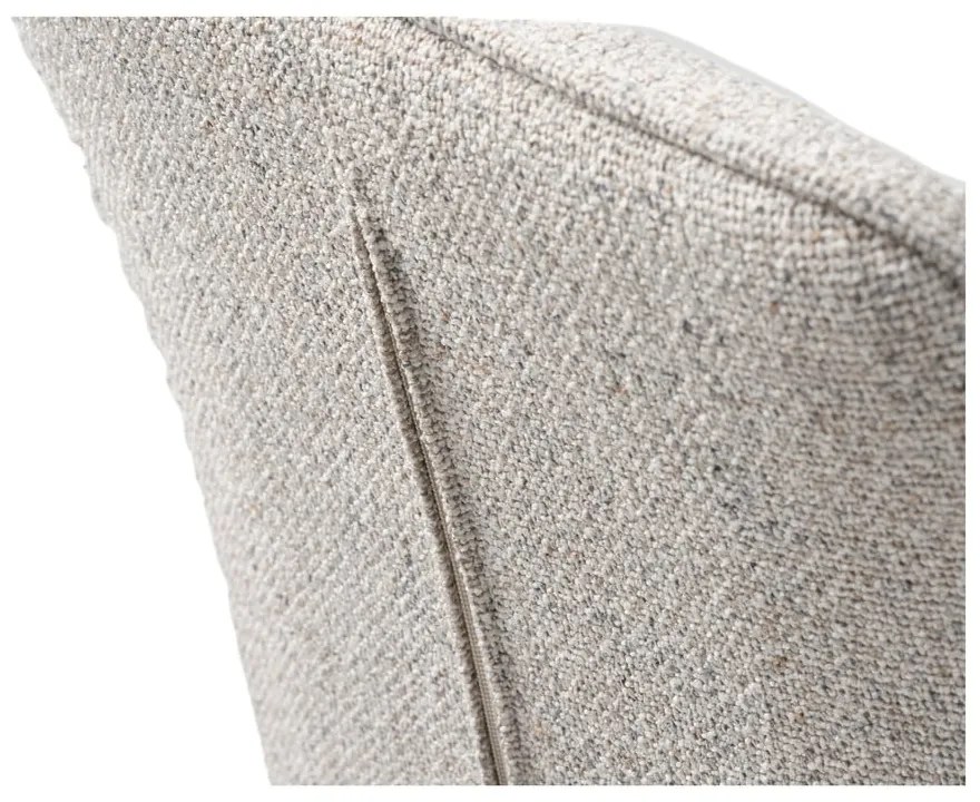 Sedia da pranzo grigio chiaro in imbottito con braccioli Alma – Unique Furniture