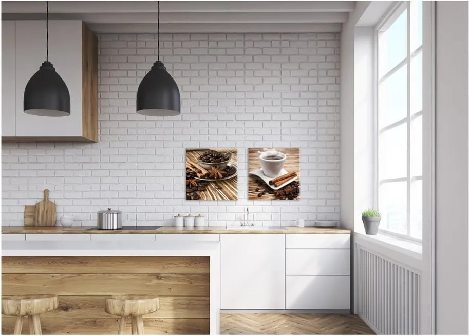 Immagine su tela, 30 x 30 cm Glasspik Caffè II - Styler