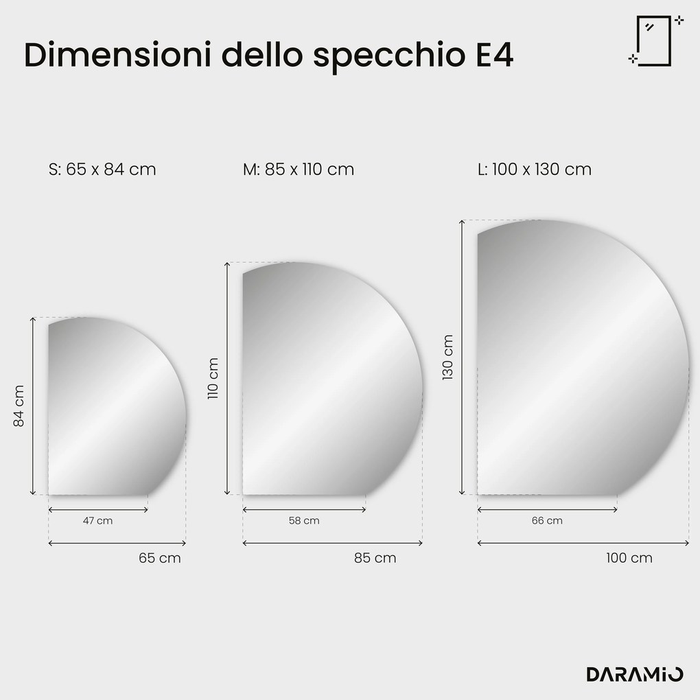 Specchio rotondo con luce LED E4