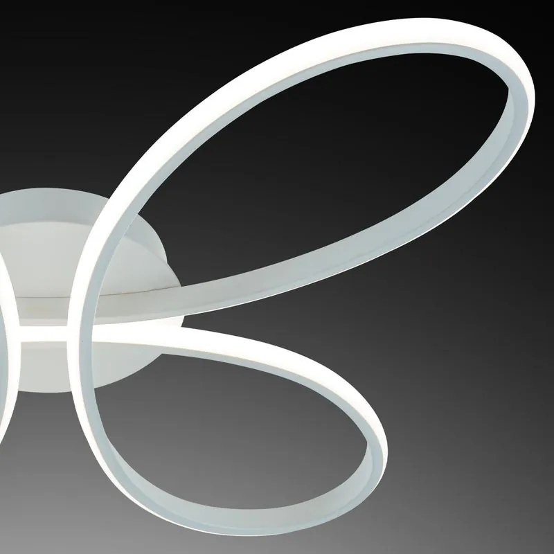 Plafoniera LED Farfalla bianco IP20 cct da bianco caldo a bianco freddo con regolazione di temperatura, 2650 lumen NOVECENTO