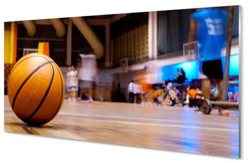 Quadro acrilico Persone a palla da basket 100x50 cm