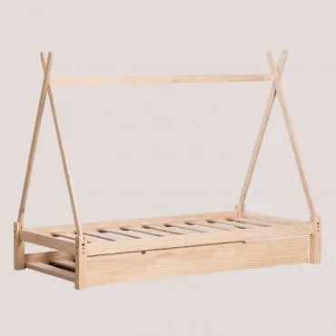 Letto Per Bambini In Legno Joan Per Materasso Da 90 Cm Letto A Scomparsa & 90 X 190 Cm - Sklum