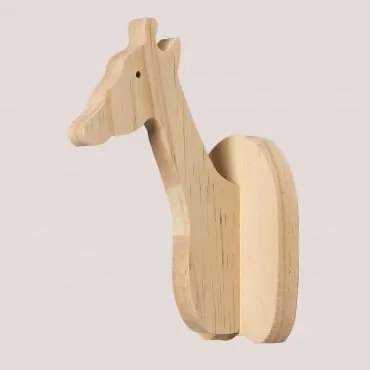 Appendiabiti Da Parete In Legno Pypa Kids Giraffe - Sklum
