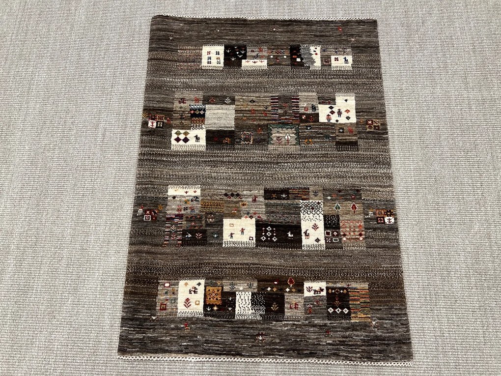 Loribaft Tappeto persiano 120 x 90 Grigio (Iran) Annodato A Mano