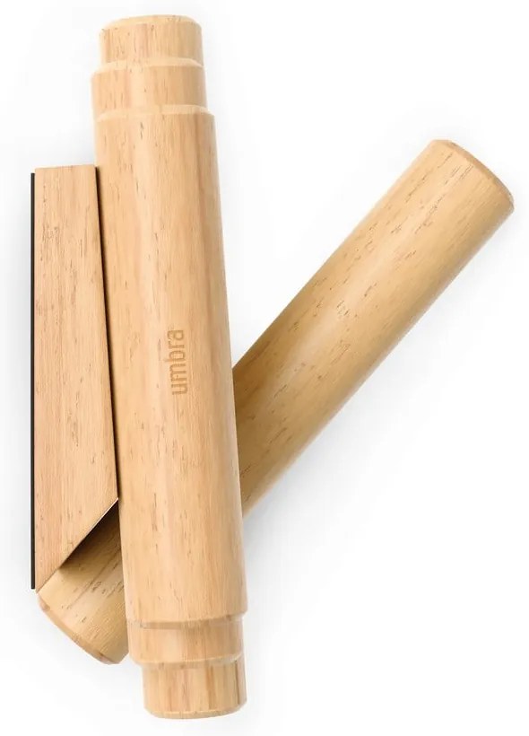 Attaccapanni da parete di colore naturale in pino massiccio 61 cm Picket – Umbra