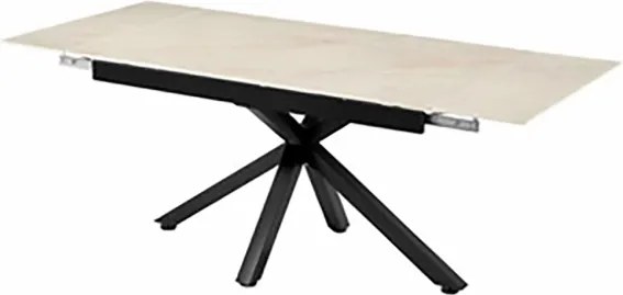 Tavolo Da Pranzo Allungabile 90x140-200 Cm Effetto Marmo Gold