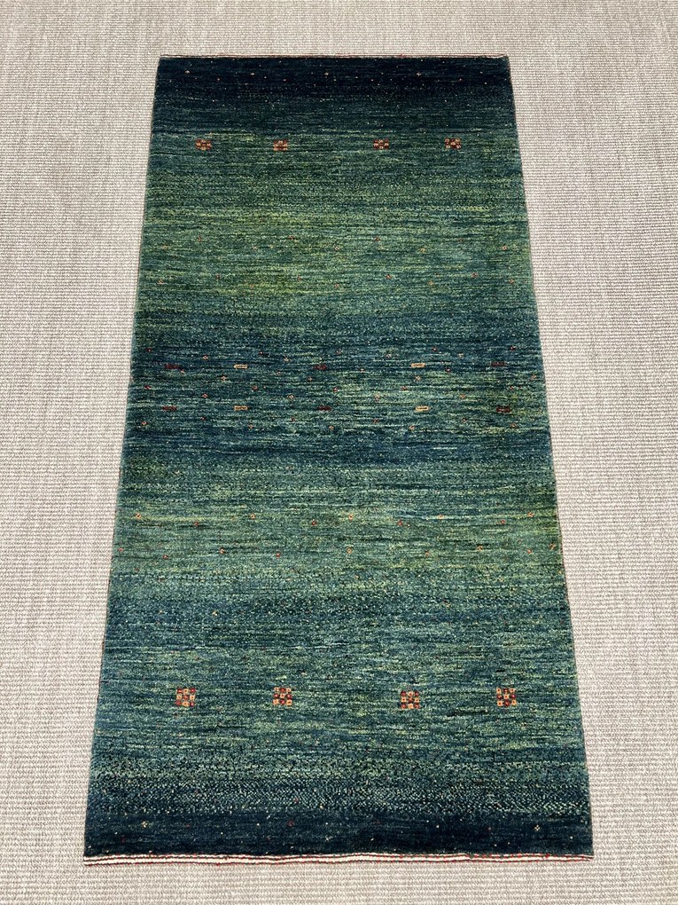 Loribaft Tappeto persiano 80 x 160 Verde (Iran) Annodato A Mano