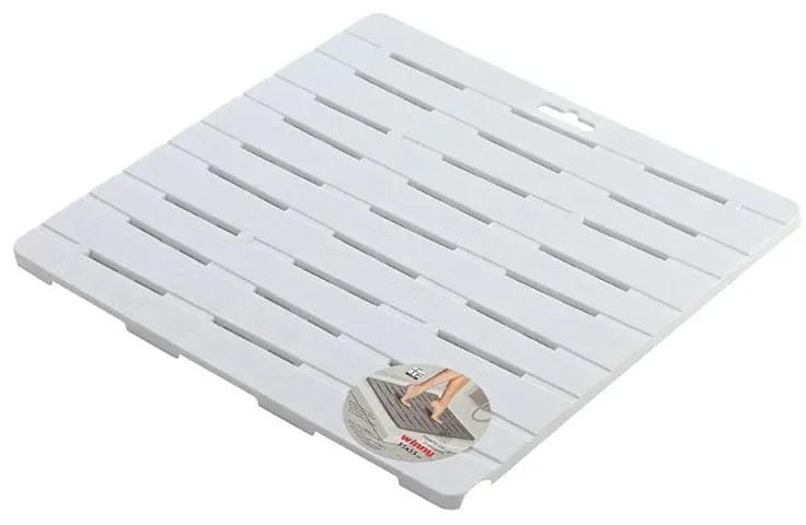 Pedana Doccia Bianca 55 x 55 in Plastica con Gommini Antiscivolo