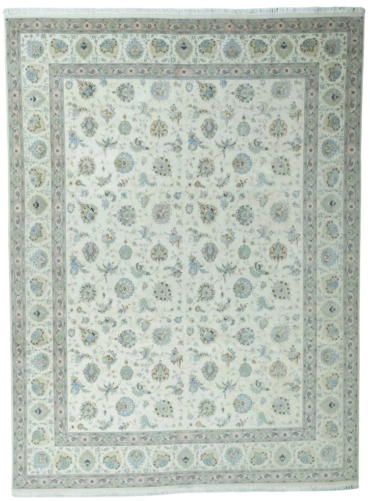 Tabriz Tappeto 400x300 Beige (Iran) Annodato A Mano