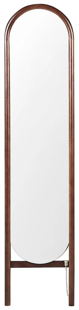 Specchio da terra legno scuro 30 x 150 cm CHELLES Beliani