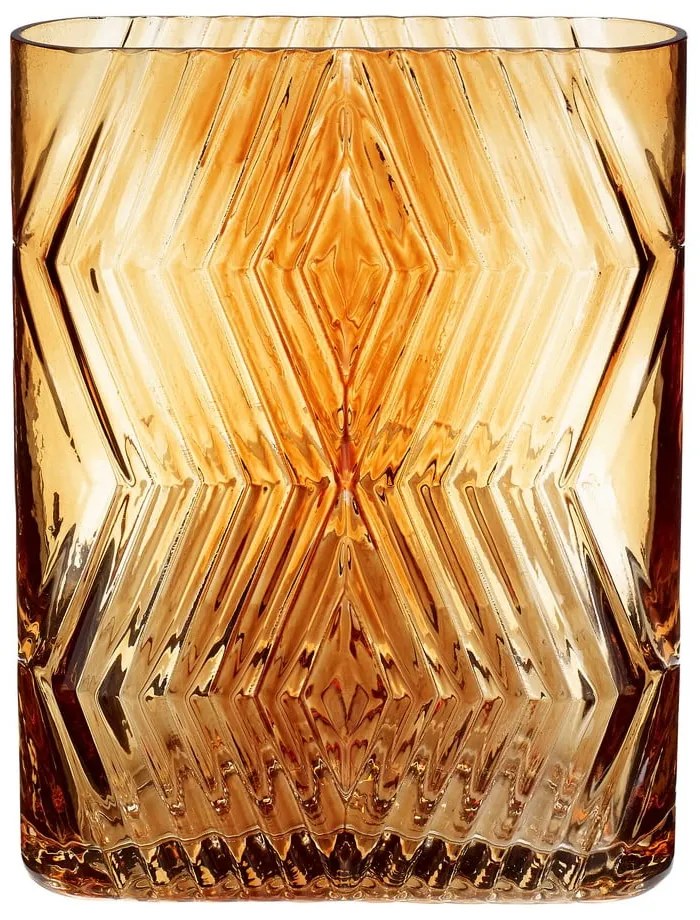 Vaso in vetro arancione fatto a mano Deco - Hübsch