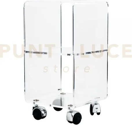 Carrello vega "multy xs" in cristallo acrilico trasparente