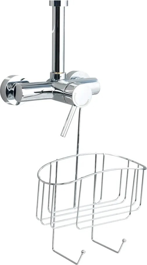 Mensola da bagno in acciaio sospesa in argento lucido Martos - Allstar