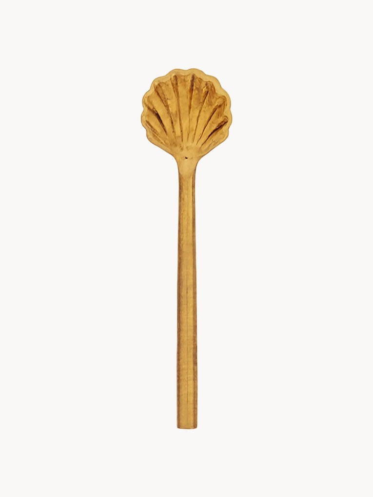 Cucchiaino da tè fatto a mano in acciaio inox spazzolato opaco Marina, lung. 10 cm, 4 pz