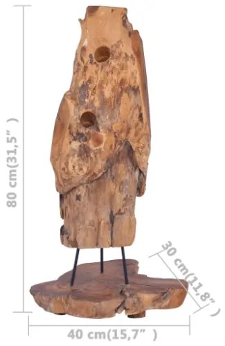 Cantinetta per 8 Bottiglie 40x30x80 cm in Legno di Teak