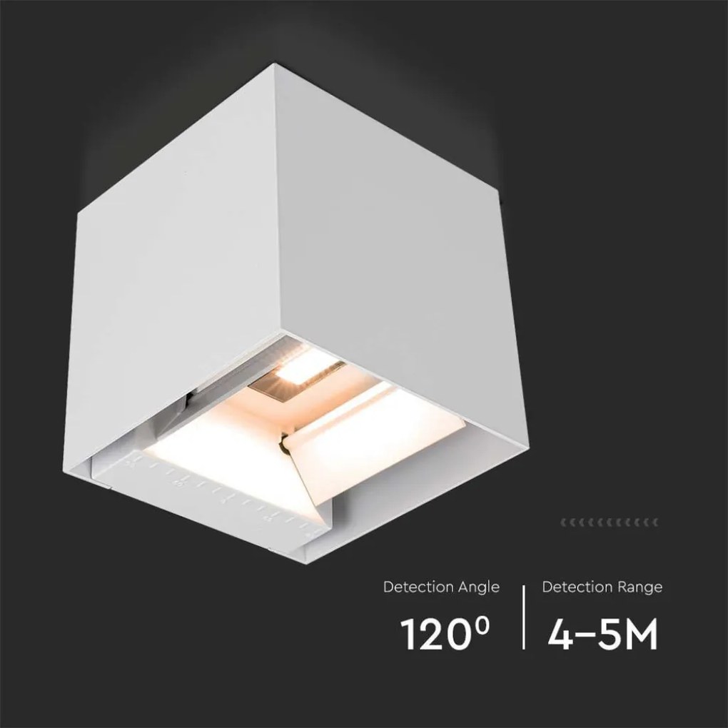 Lampada LED Solare da Giardino 9W con Sensore 4000K IP65 Bianca