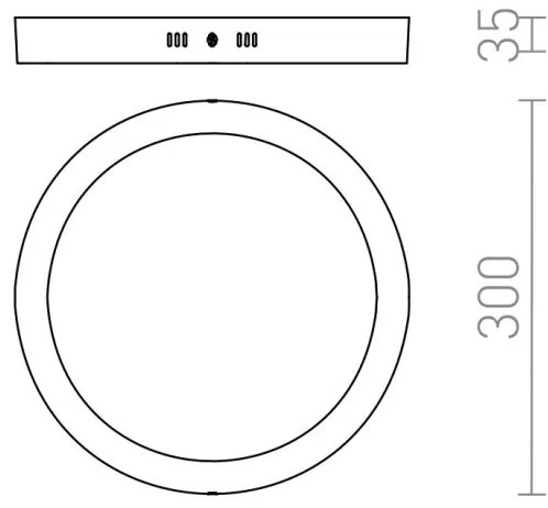 RED - Design Rendl - R12973 - Plafoniera LED SOCORRO LED/24W/230V